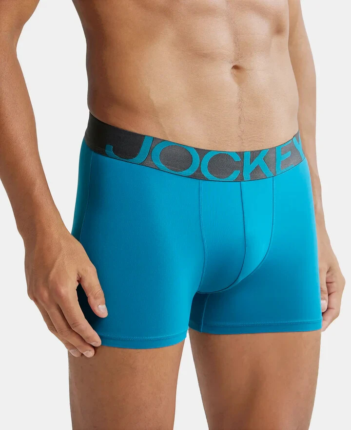 Jocky Men Tactel Microfiber Elastane Stretch solid Trunk with Moisture move IC28