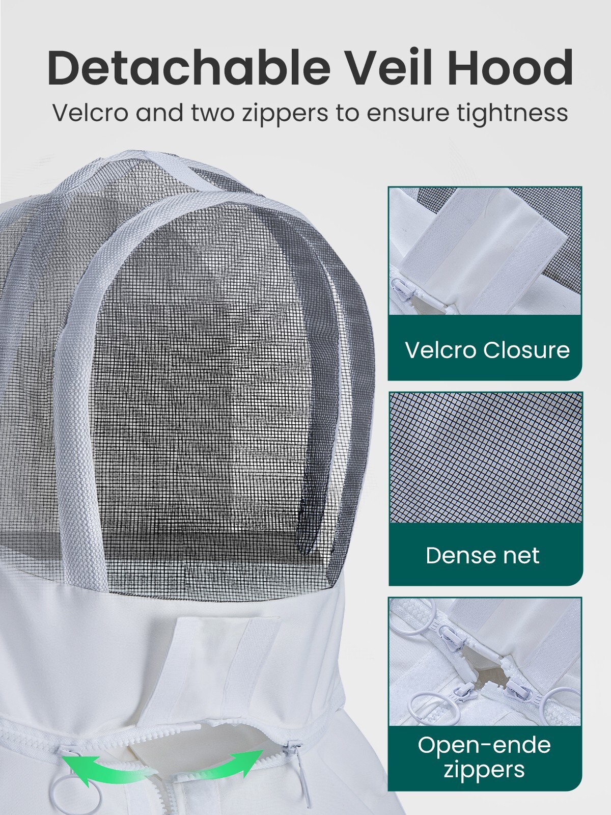 Kids Bee Suit with Fencing Veil Hood and Gloves Sting Proof Children Clothes L