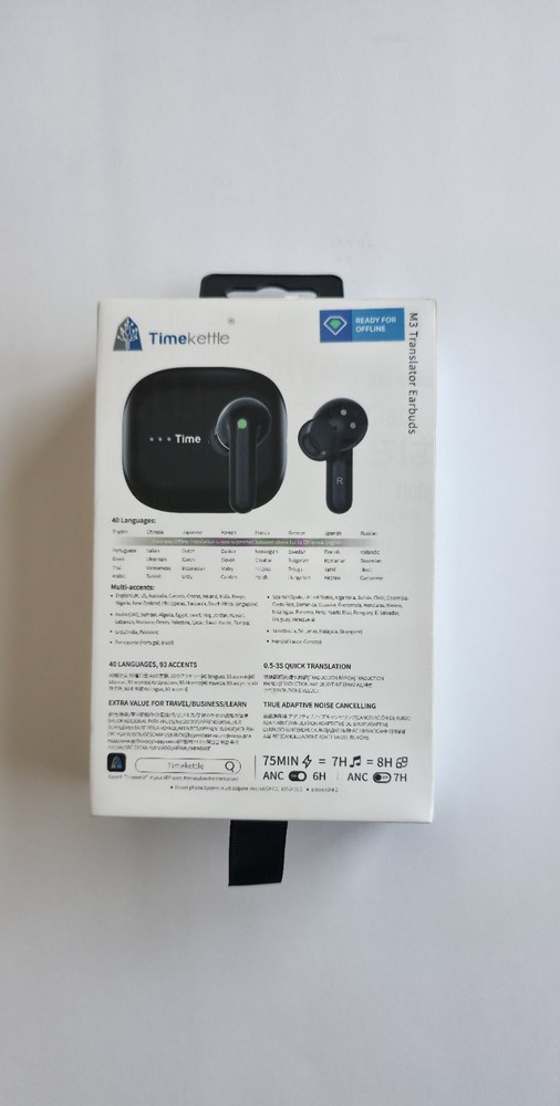 Timekettle M3 Language Translator Earbuds - Black - Open Box