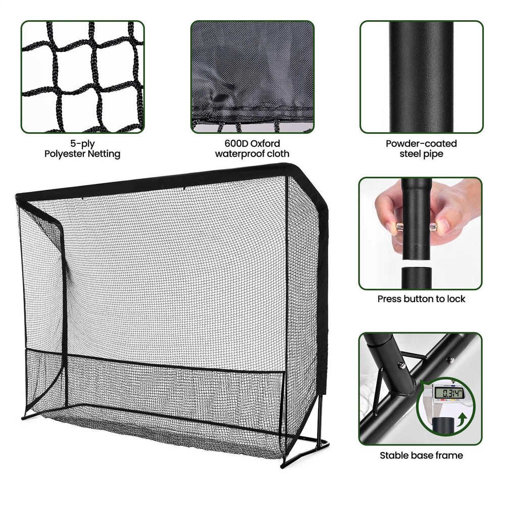 10x7ft Golf Practice Net w/ Target Cloth Driving Golf Hitting Training Net