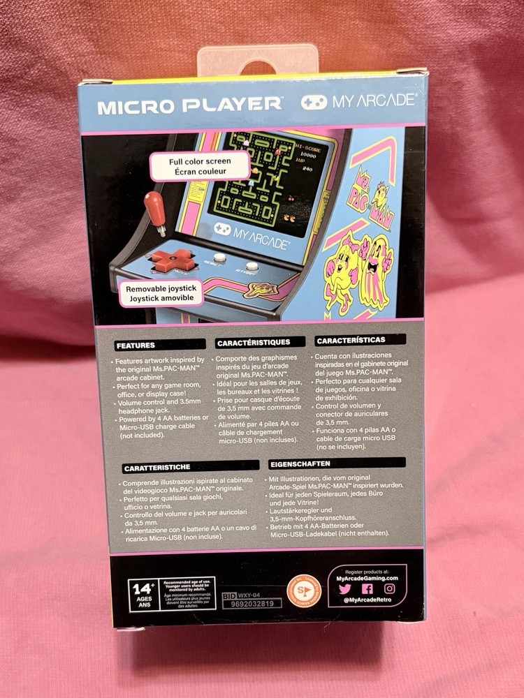 My Arcade Ms. Pac-Man Micro Player Retro Arcade Collectible Mini Machine