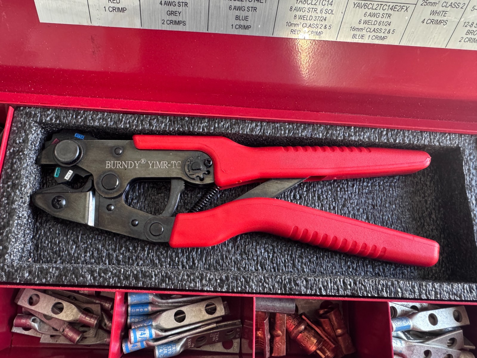 Burndy Compression System Ratcheting Crimper Y1MRTC Kit