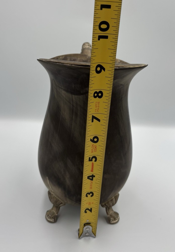VTG E.P. Brass Silverplated Pitcher With Ice Catcher