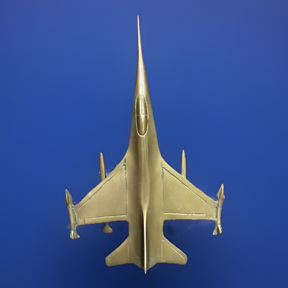 Fighter Jet, Solid Brass Vintage aircraft (F-16)
