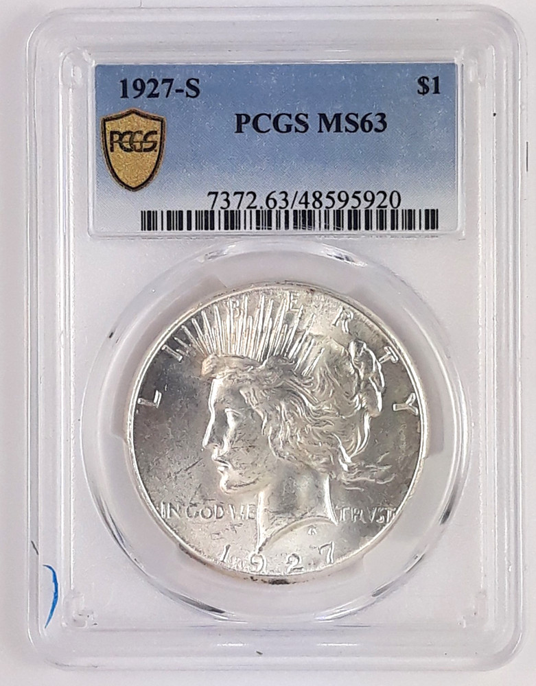 1927 S Peace Silver Dollar ~ PCGS ~ MS63