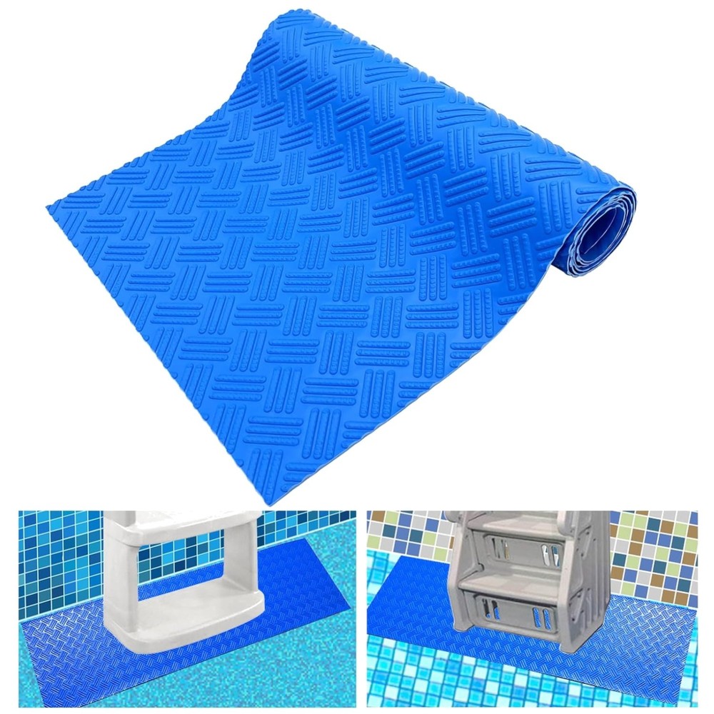 Protective Pool Step Mat - 36x36 Inch, Blue