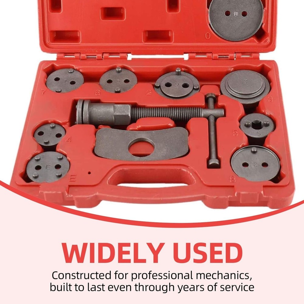 12Pcs Car Disc Brake Caliper Rewind Tool Piston Compressor Wind Back Repair Kit