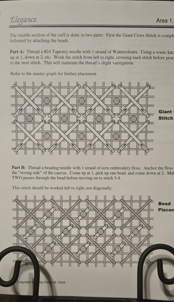 Needlepoint Miniature Stocking Elegance By Diane Clark