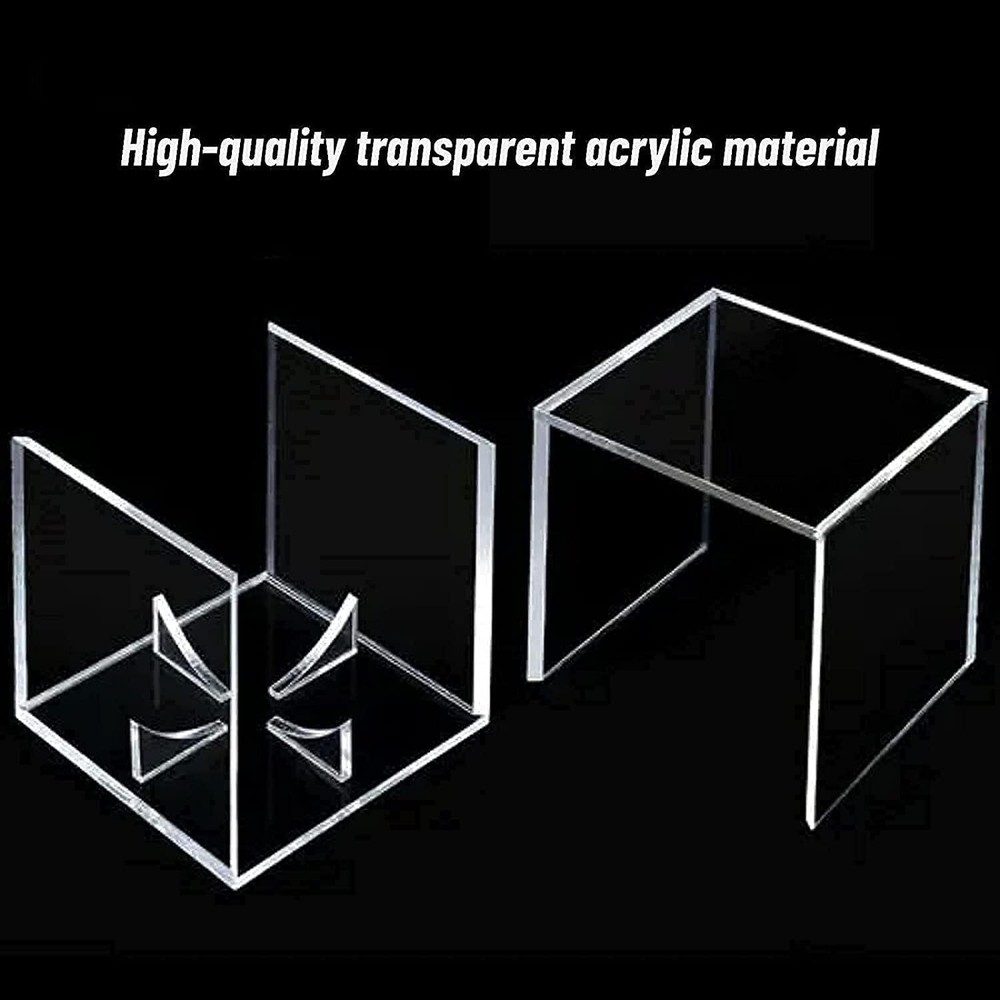 2Pcs Baseball Display Case Acrylic Cube - UV Protected Acrylic Baseball Holder