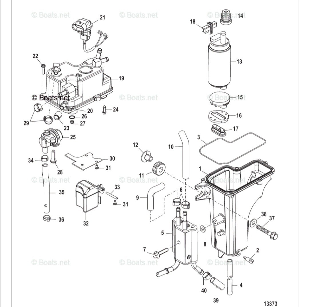 mercury fuel pump 4 stroke 30-60HP vst 8m0141827 892267a51 electric 40 50HP efi