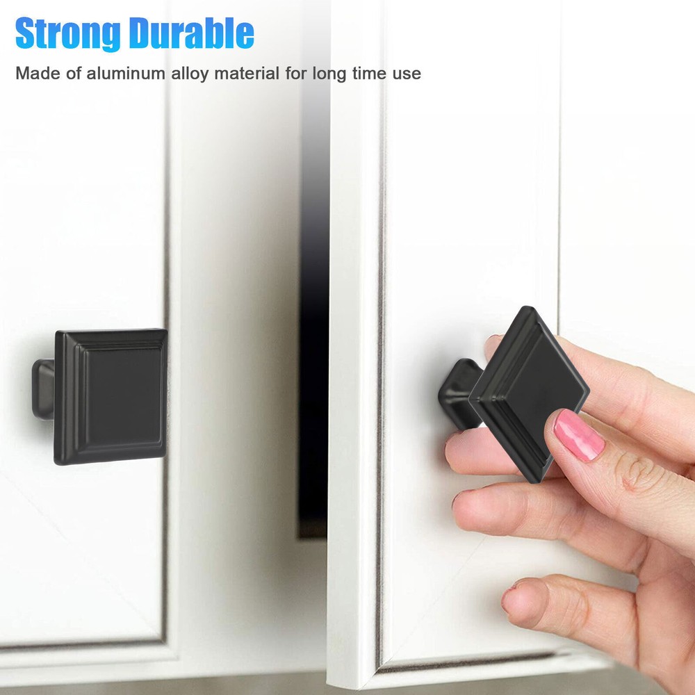 Matte Black Cabinet Pull Kitchen Drawer Handles Door Knobs Cupboard Hardware Lot