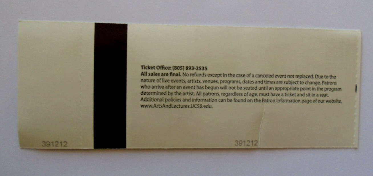 ORIGINAL CONCERT POSTER & TICKET_LARKIN POE_US-CA TOUR_SIGNED BY 2_SANTA BARBARA