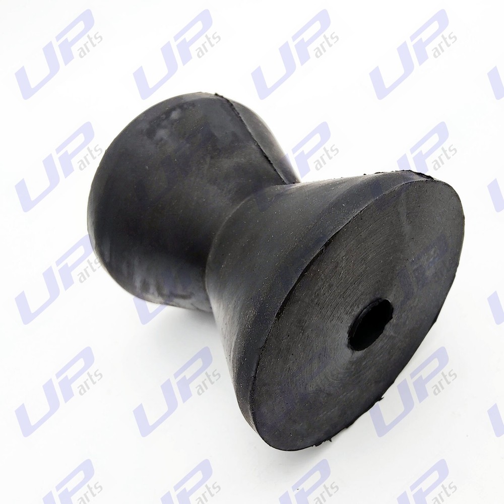 2 Pack 4 Inch Mounting Width Boat Trailer Black Molded Rubber Bow Stop Rollers