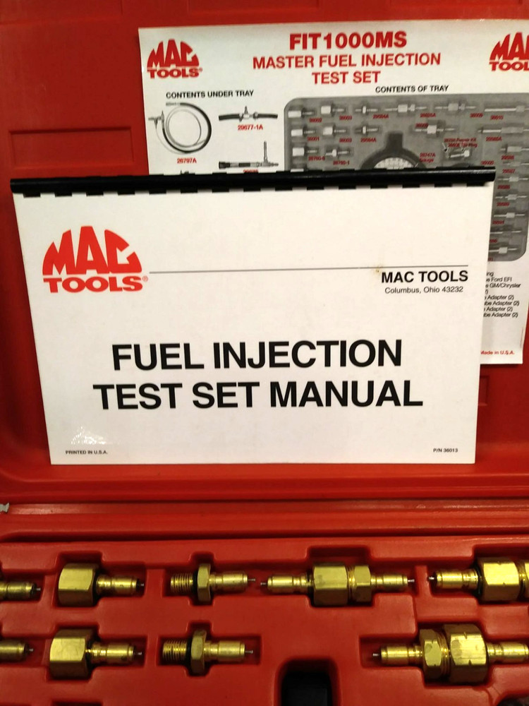 MAC- TOOLS MASTER FUEL INJECTION TEST KIT SET BRAND NEW CONDITION
