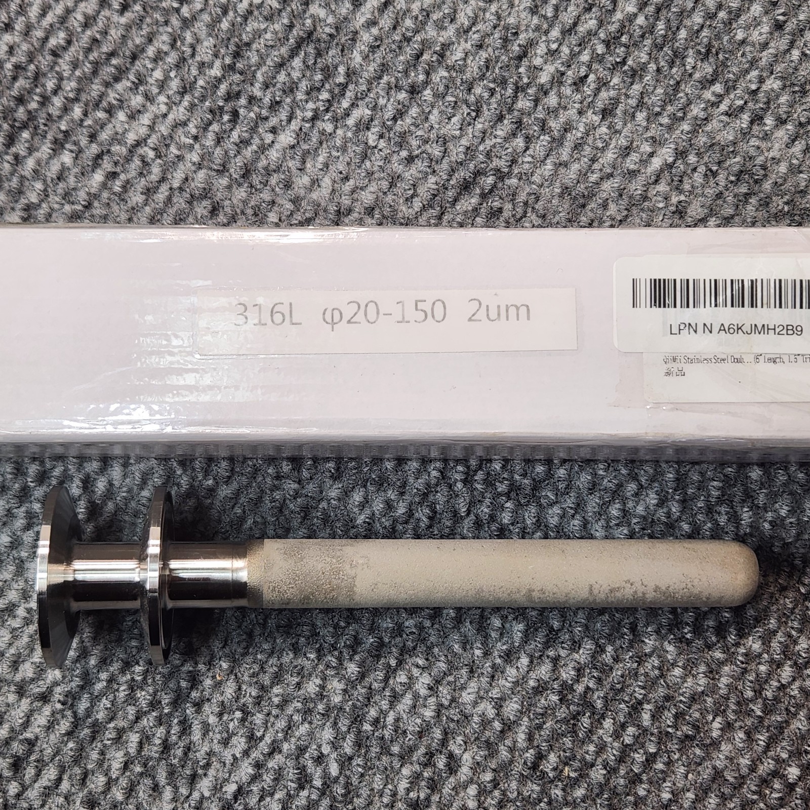 QiiMii Stainless Steel 1.5" Tri-Clamp Diffusion Stone 2 Micron Aeration Stone