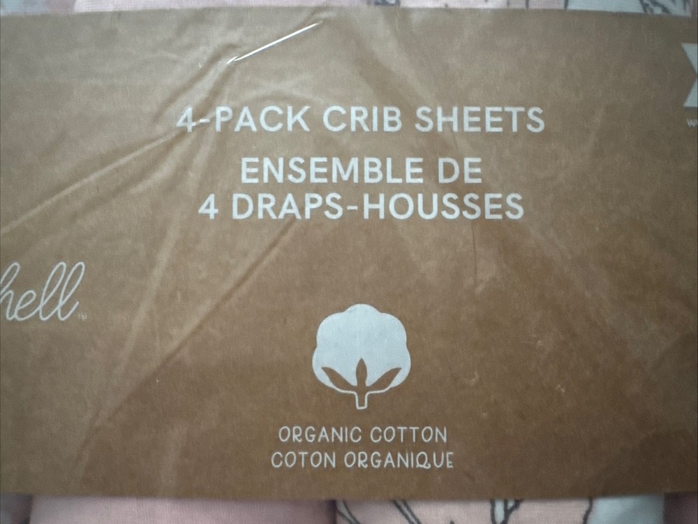 4-Pack Organic Cotton Fitted Crib Sheets