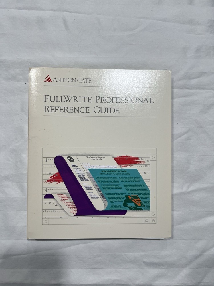 Vintage Mac Apple Software Ashton Tate FullWrite Professional. Complete
