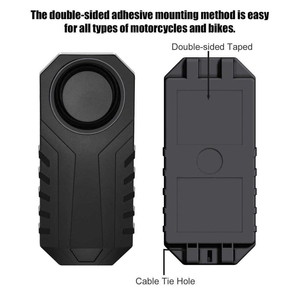 Pro-Wireless Security Vibration Motion Detector, 113 dB, Waterproof, Pocket Size