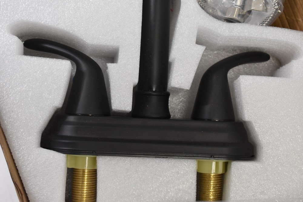 Matte Black Bathroom Kitchen Faucet Replacement Assembly Installation Hardware