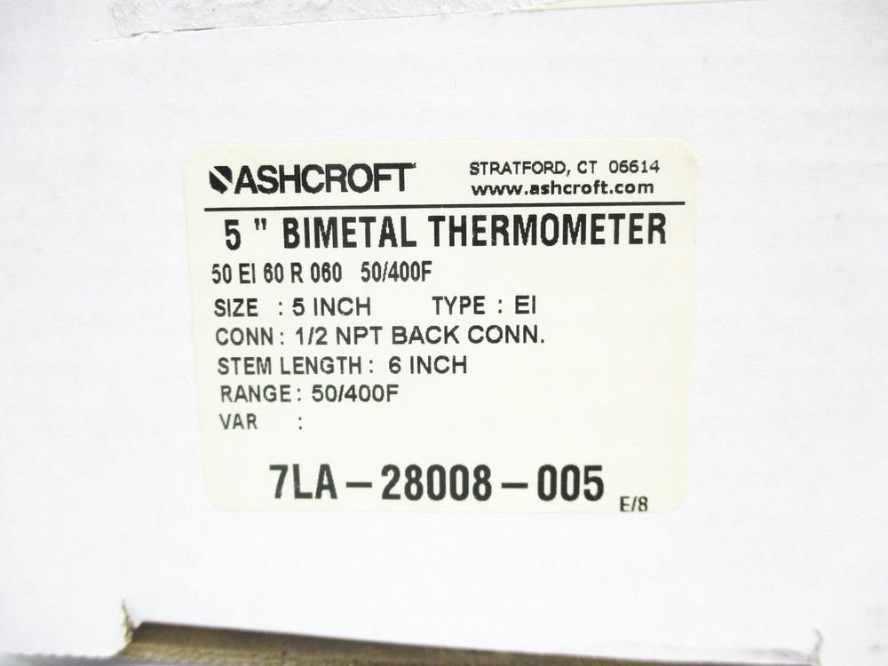 ASHCROFT 50EI60R060 NSMP