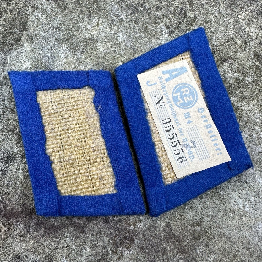 ORIGINAL WWII WW2 German Paramilitary Uniform Tunic Collar Tab Pair - Unissued