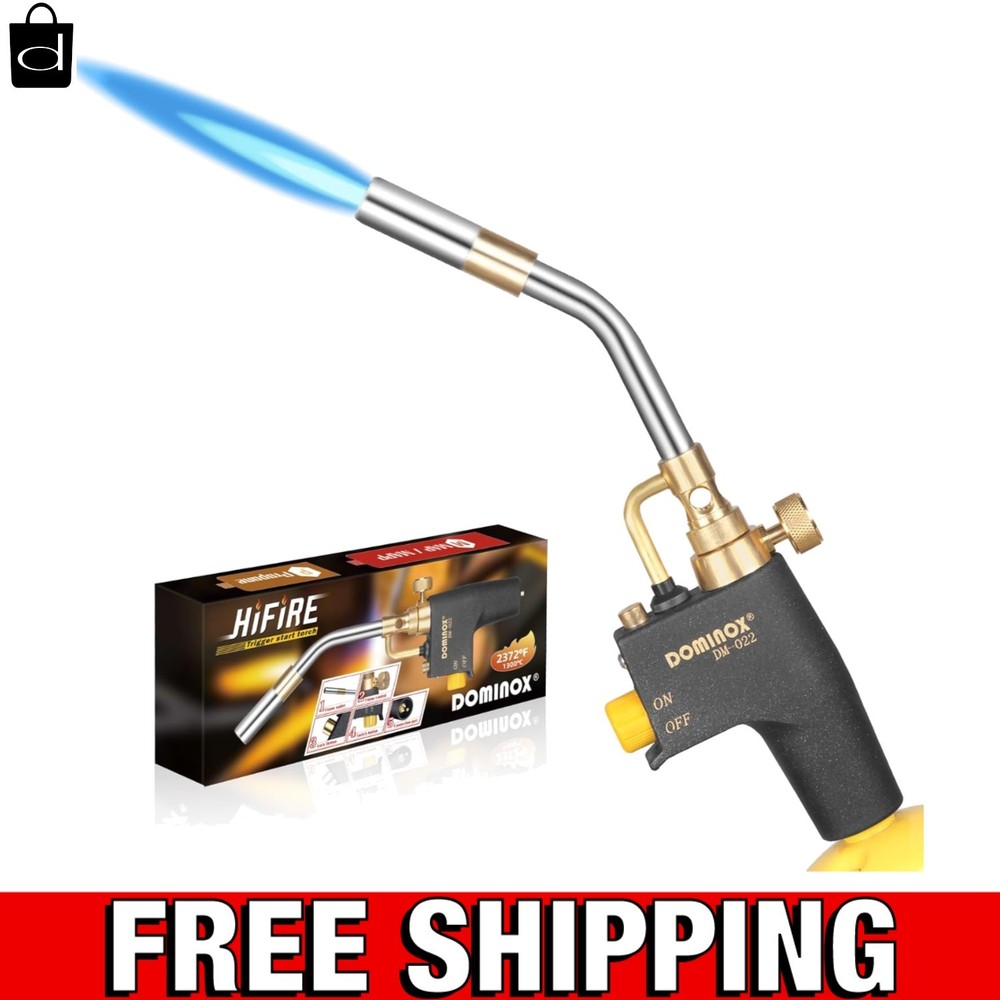 High Intensity Propane Torch Head with Trigger Start for Safe Welding & Cooking