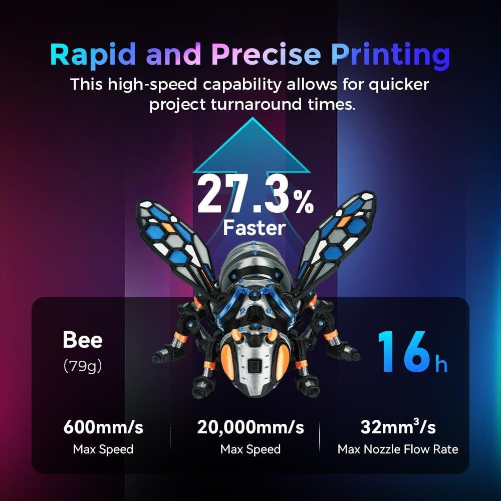 FLASHFORGE AD5X Multi-Color 3D Printer CoreXY 600mm/s High-Speed Auto Refill