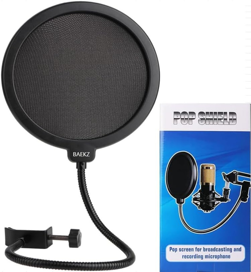 Professional Microphone Windproof and Spray Proof Cover, 6-Inch Double-Layer Win