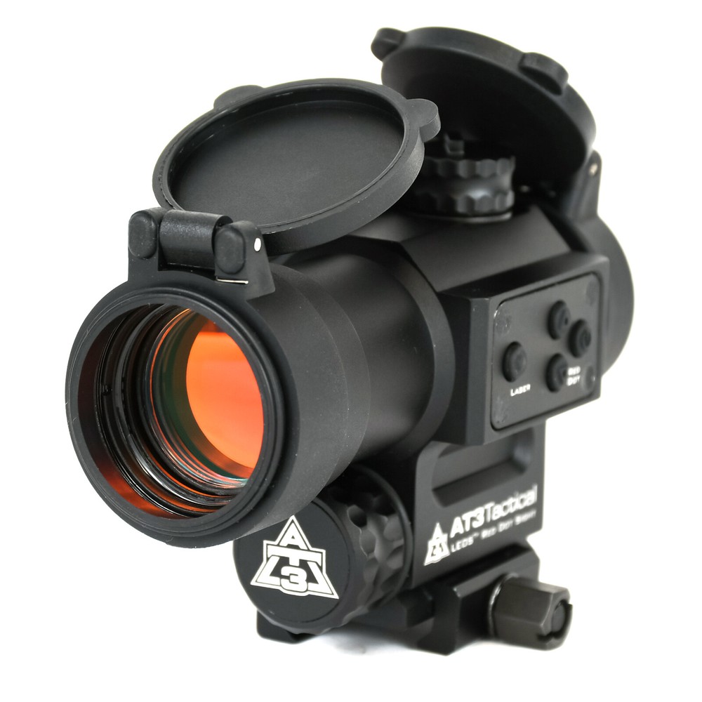 AT3 LEOS Red Dot Sight with Integrated Green Laser Sight & Riser