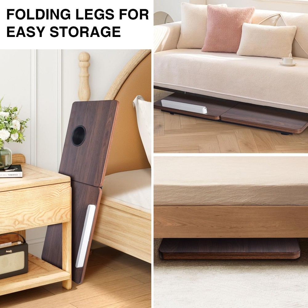 28.6" Foldable & Adjustable Laptop Bed Tray Table - Extra Large Portable Lap ...