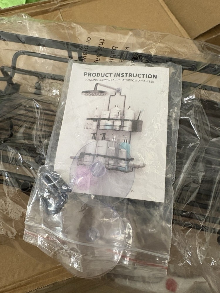 Shower Caddy Hanging Adjustable Shower Caddy, Rustproof Shower Organizer Exte...