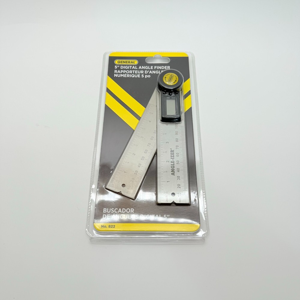 2 PACK GENERAL TOOLS 822 Digital Angle Finder 5" Size LCD NEW!