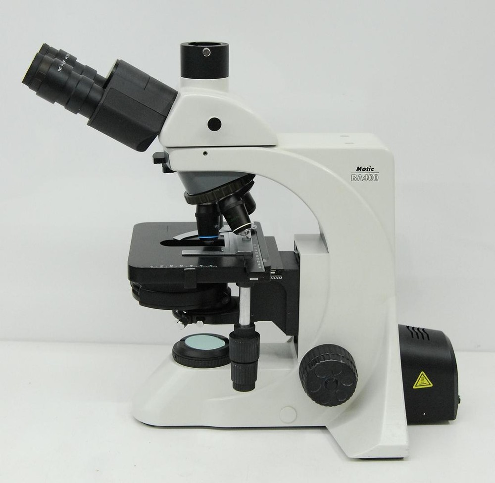 Motic BA400 Trinocular Phase Contrast Microscope W/ Plan 10/20/40/100 Objectives