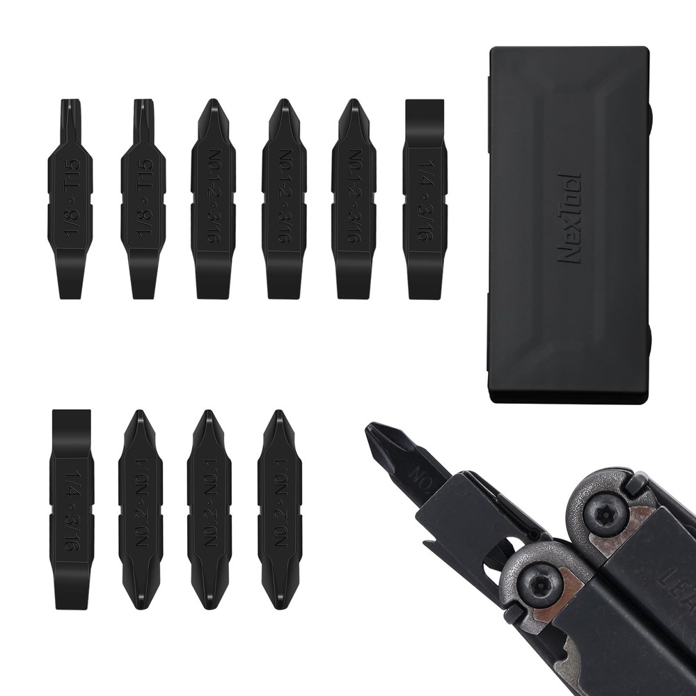 NexTool 10 Pack Replacement DoubleEnded Screwdriver Bit for Leatherman MultiT...