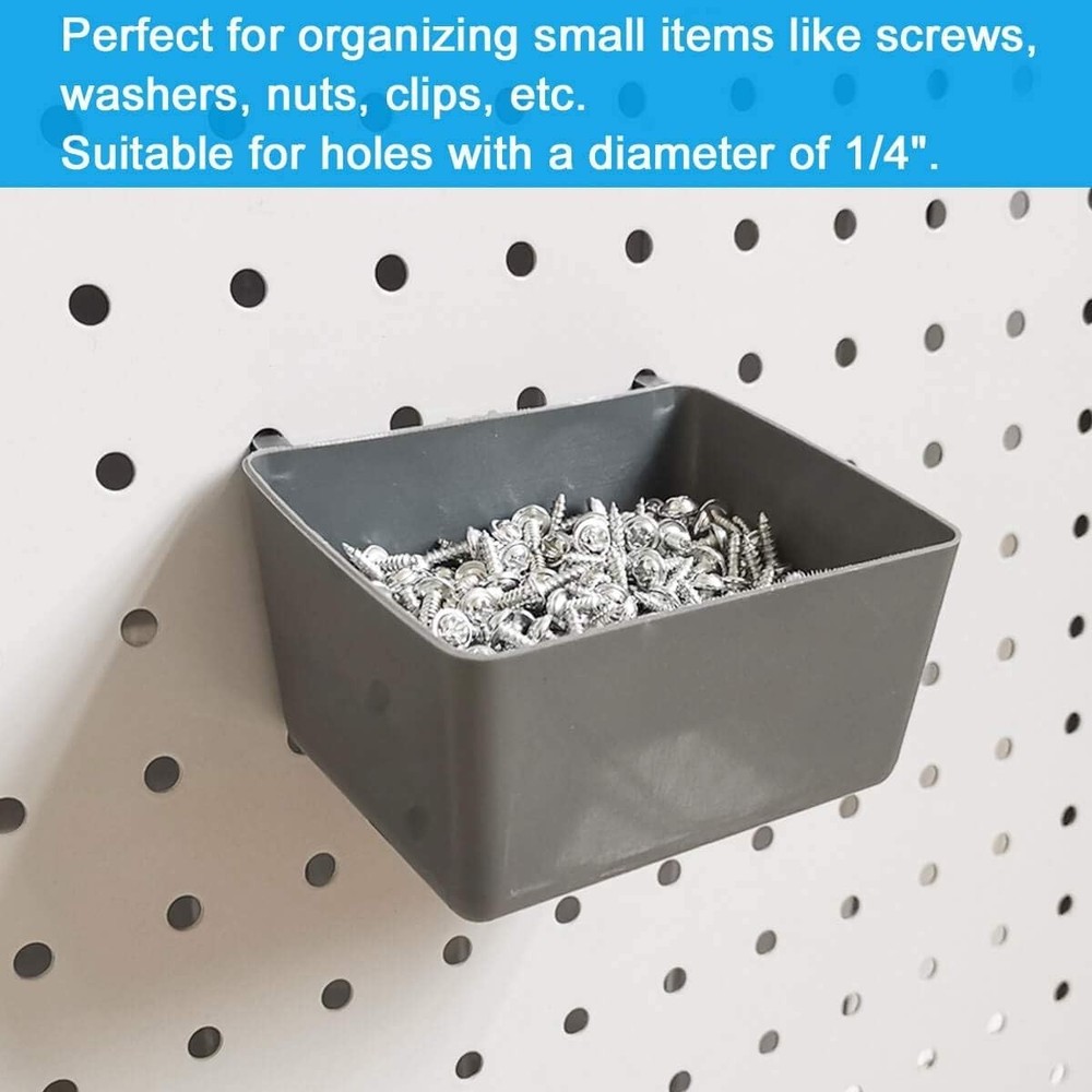Pegboard Hooks Assortment with Pegboard Bins, Peg Locks, for Organizing Vario...