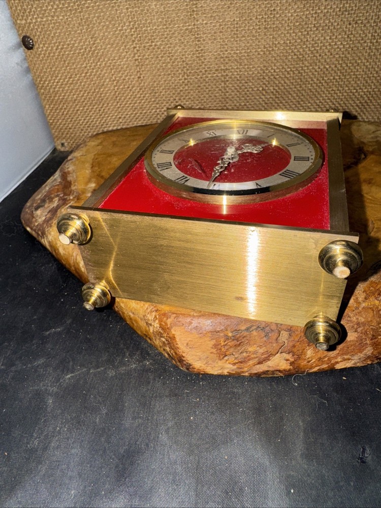 Vintage Germany Kienzle Automatic Brass Table Clock. (U)