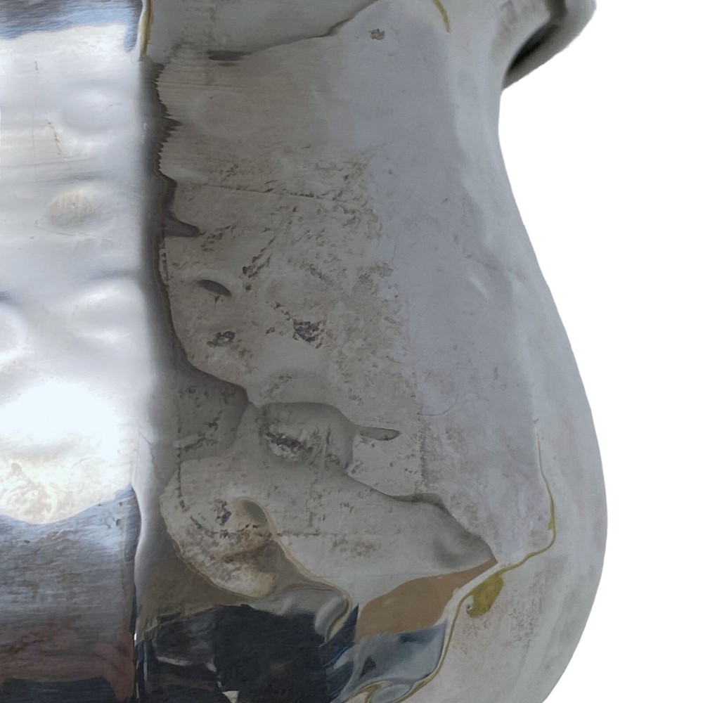 Hammered Silverplate Bowl 3" x 4" Cachepot Candy Dish Signed