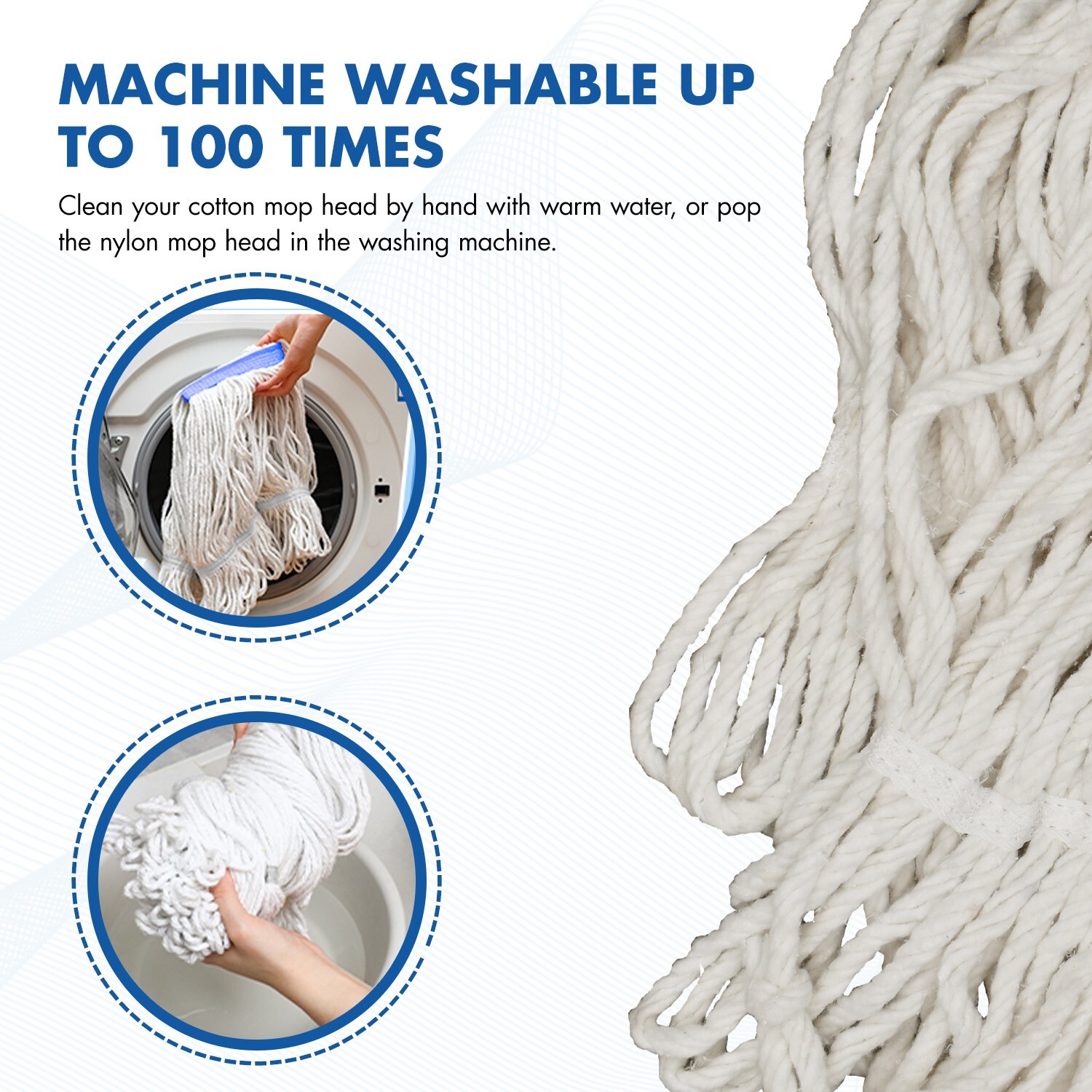 Commercial Mop Industrial Cotton Mop with Extra Replacement Mop Head