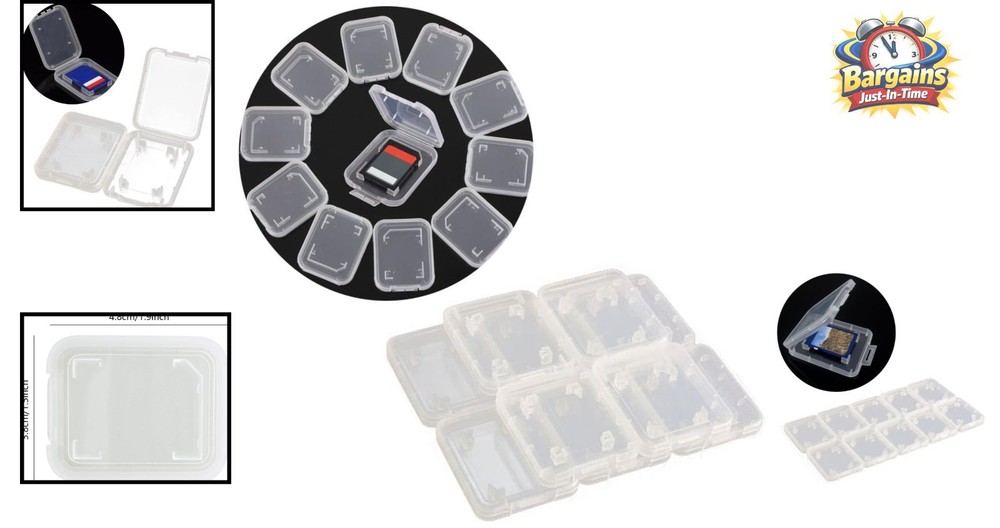 Hard Shell Memory Card Storage Case Compatible with SD Cards - Elegant White