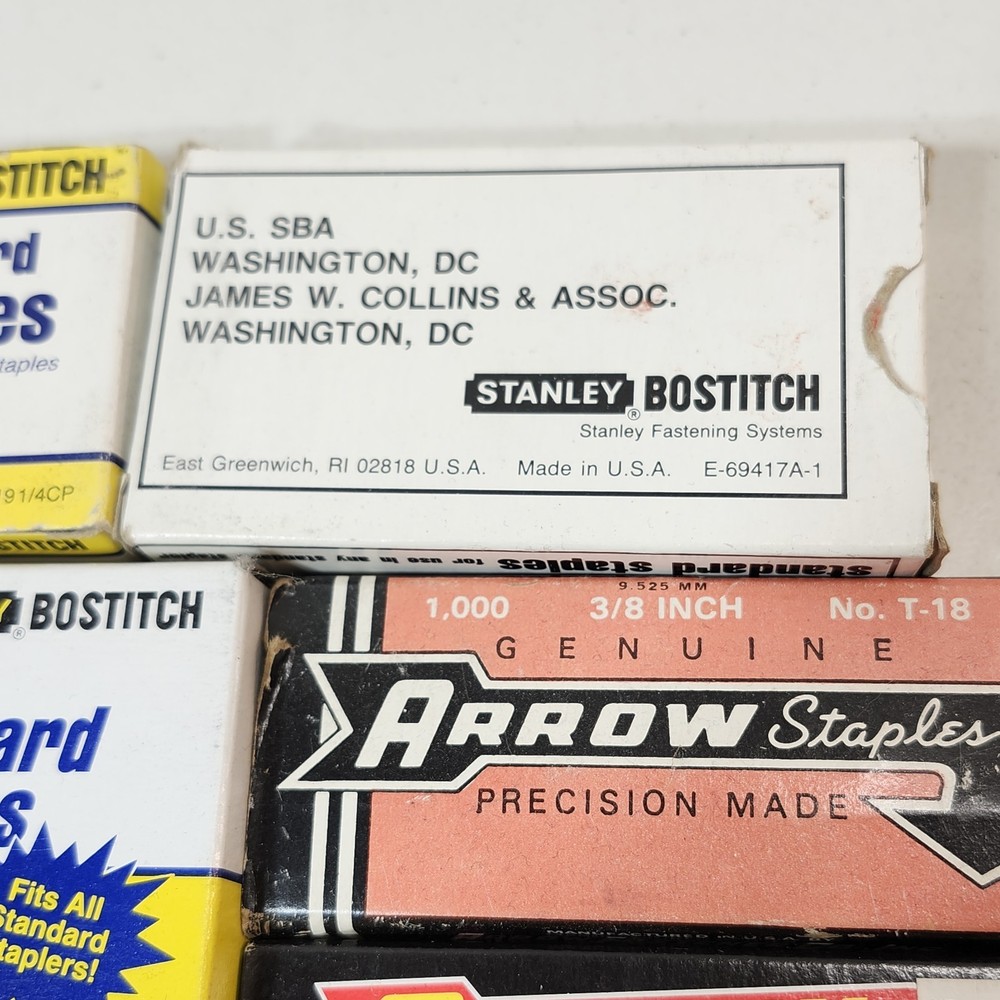 6 Boxes Staples Stanley Swingline Arrow Bundle Lot
