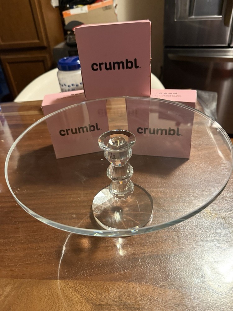Crystal Single Tier Cake Stand