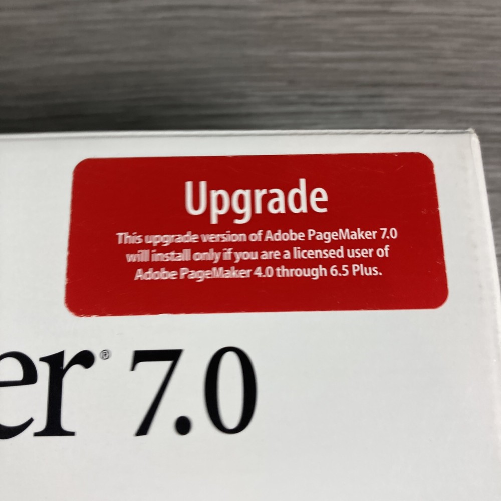 Adobe PageMaker 7.0 Full Upgrade Version for Apple Macintosh with Serial Number