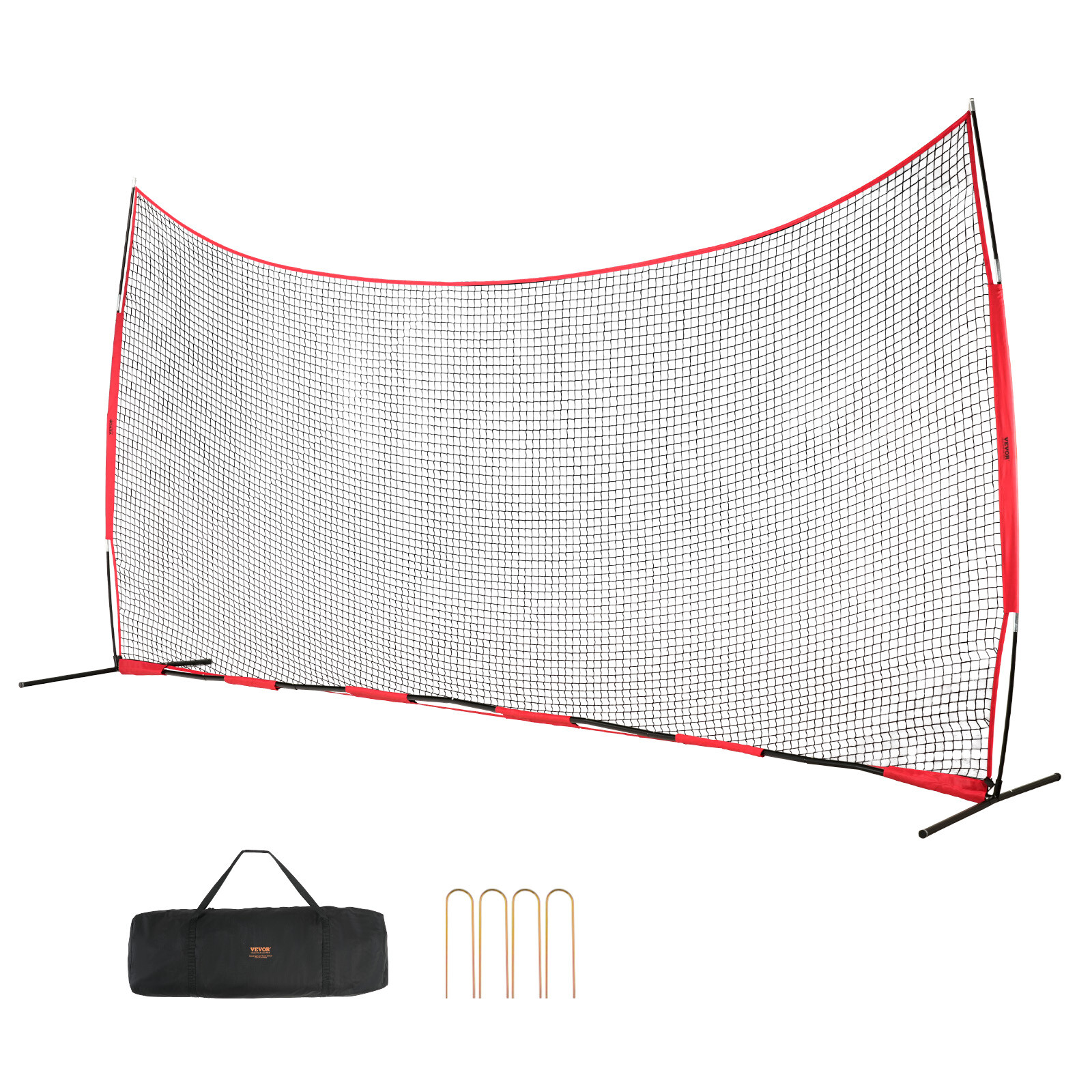 VEVOR Barricade Backstop Net Ball Sports Barrier Softball Practice Net 20x10ft