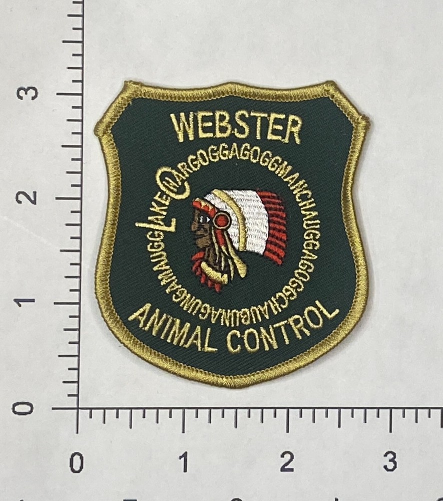 Webster Animal Control Patch 3", Massachusetts (Indian Head version)