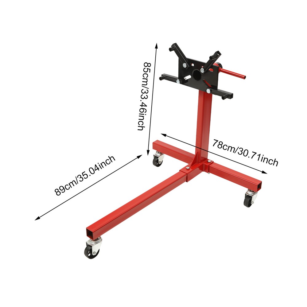 750-2000LBS Folding Engine Stand Vehicle Engine Block Stand 360 Degree Head