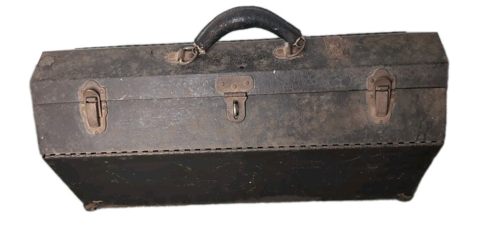 Vintage Dunlap 19” X 7” X 9”  Tool Box With Tray Insert