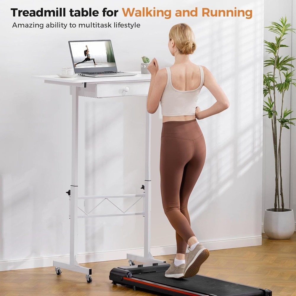 Small Standing Desk Adjustable Height Small Computer Desk Mobile Portable