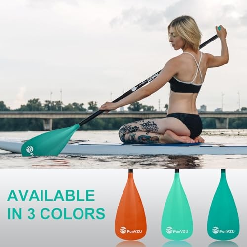 SUP Paddle, Stand Up Paddle Board Paddle Lightweight Adjustable 4 Lake Blue
