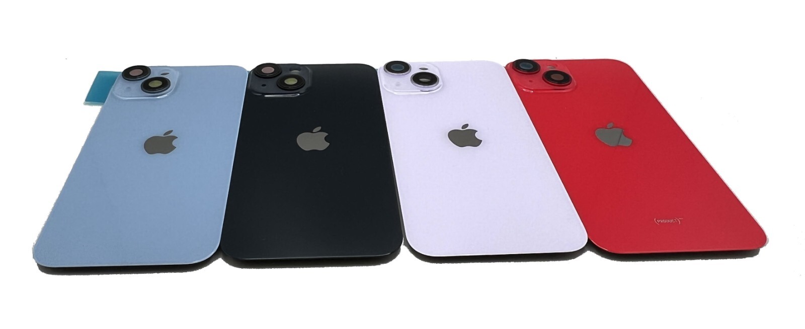 iPhone 14 & Plus Back Glass Cover: Rear Door with flex cables: flash mic nfc