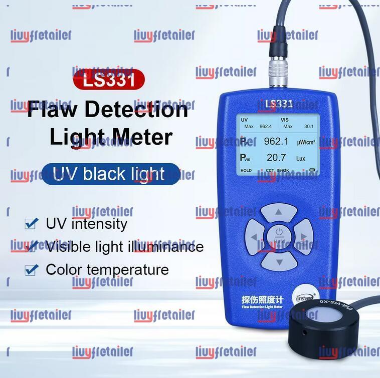 Flaw Detection Light Meter UV Power Visible Light Illuminance Lux Tester LS331
